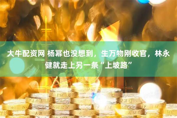 大牛配资网 杨幂也没想到，生万物刚收官，林永健就走上另一条“上坡路”